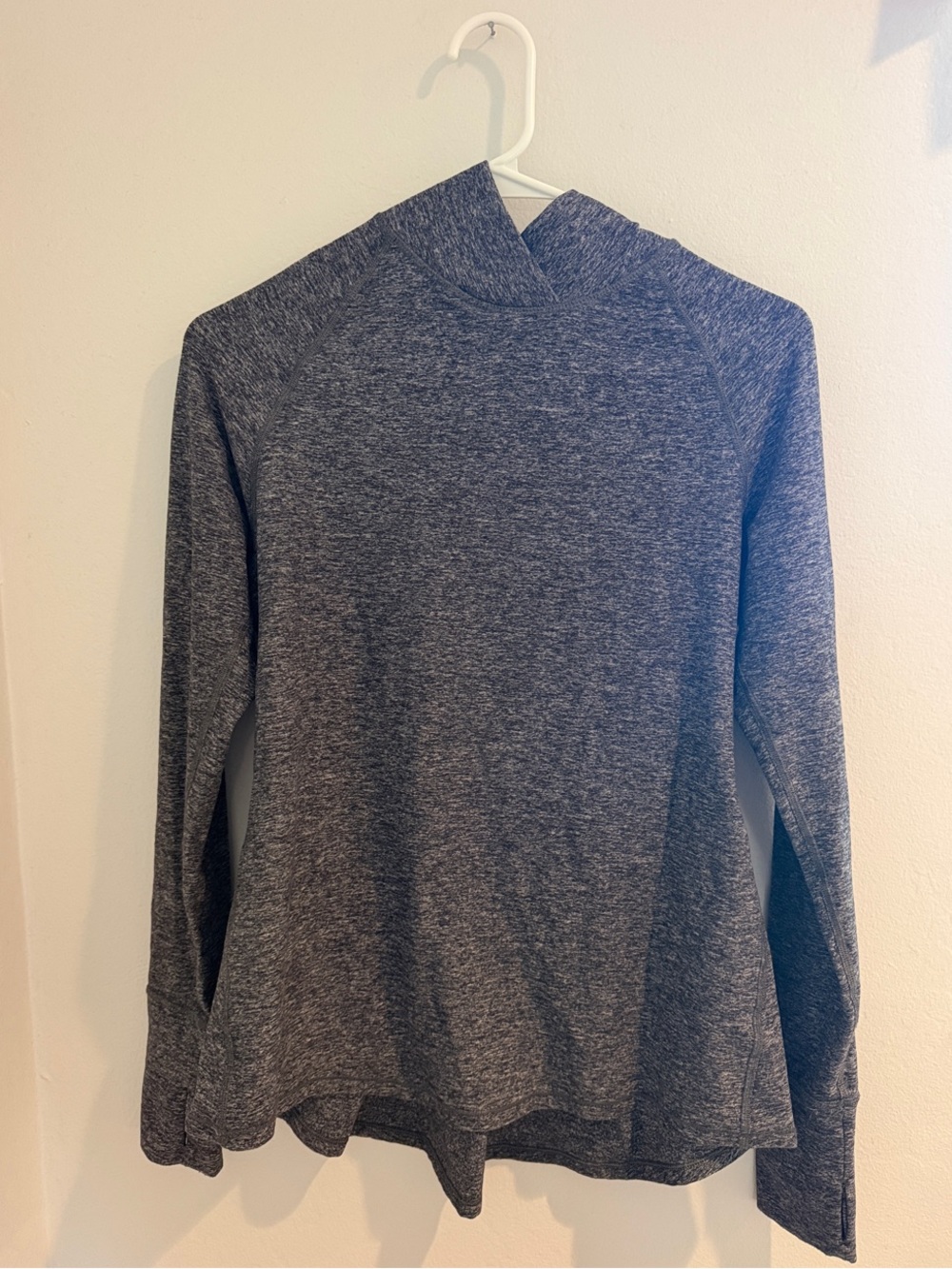 Lululemon Women’s Heather Gray Performance Mockneck Sweater with Pleating